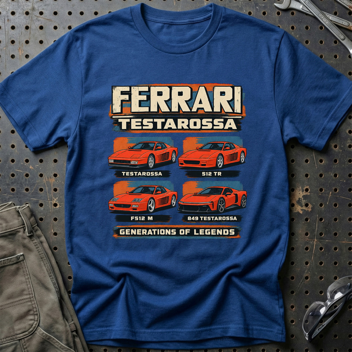 
Ferrari Testarossa – Generations of Legends T-Shirt – Blå Royal