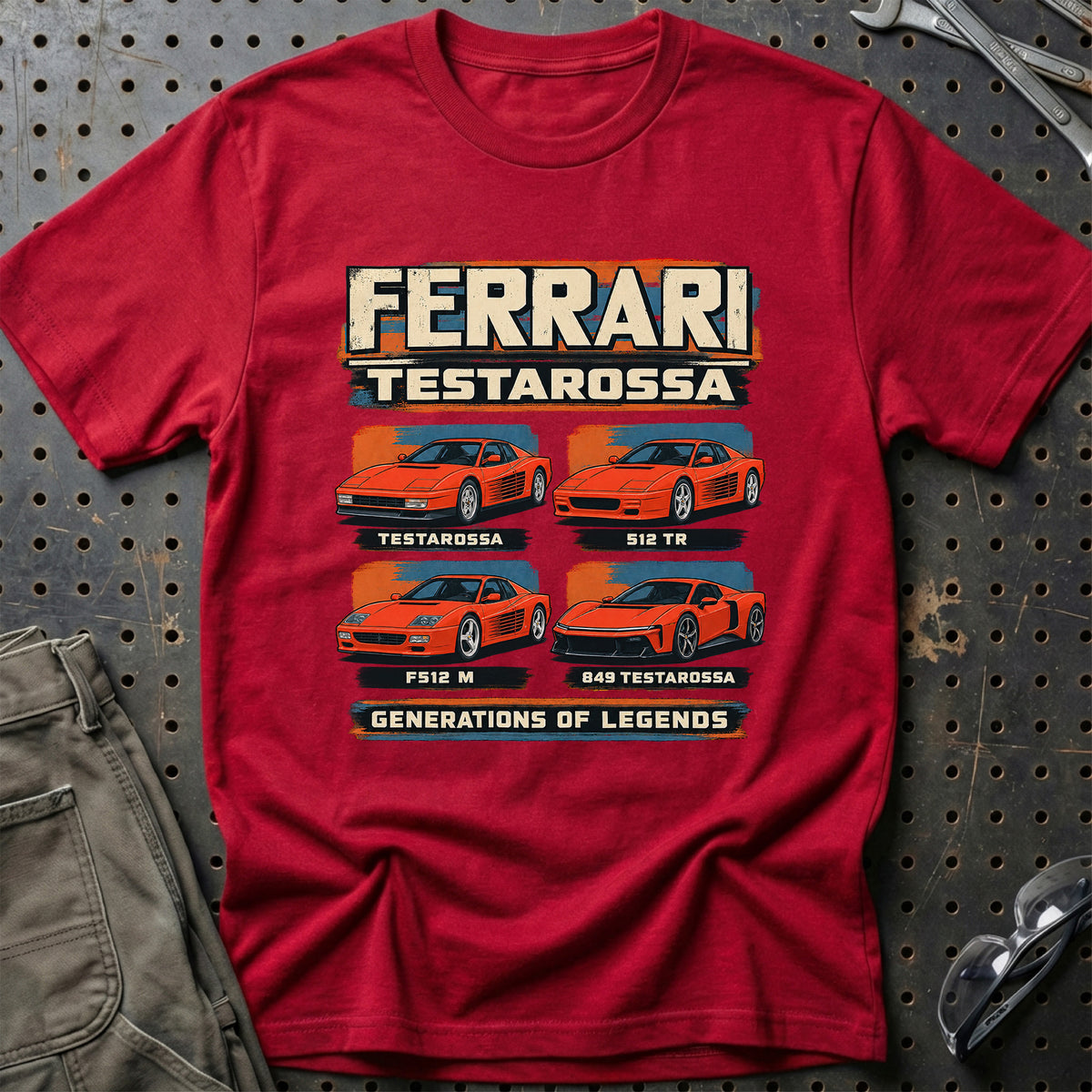 
Ferrari Testarossa – Generations of Legends T-Shirt – Rød