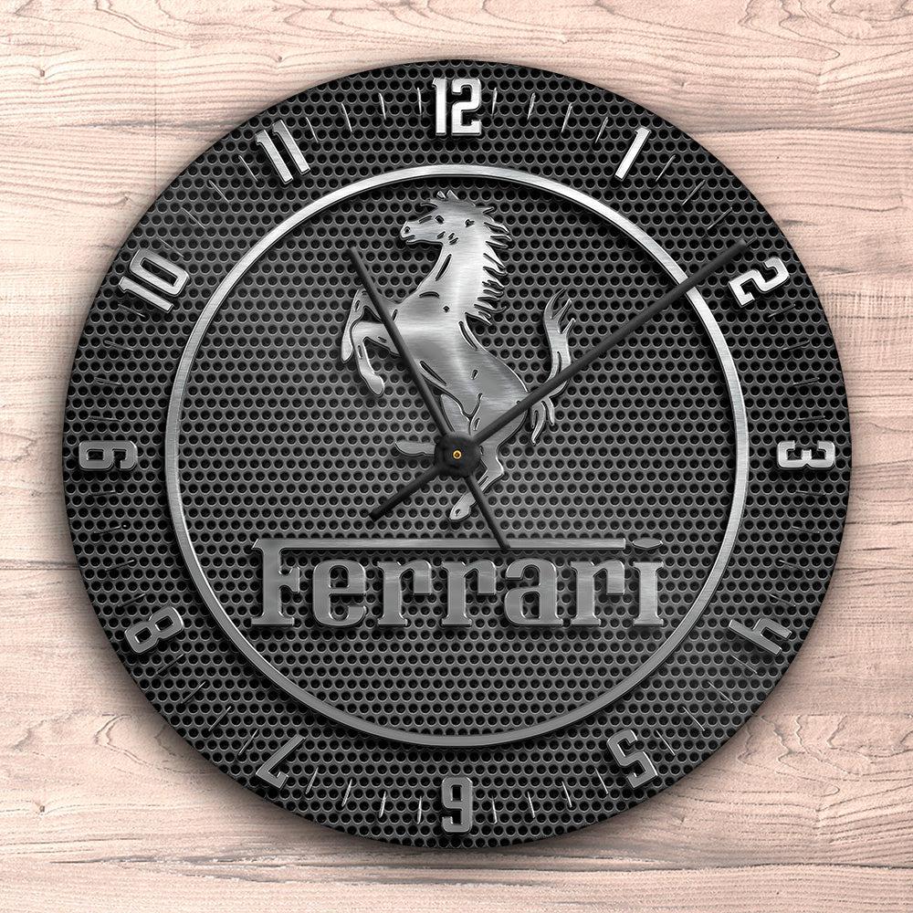 Ferrari Vægur Rundt-Clock-Ferrari-Garage Culture Shop- garage - man cave - merchandise