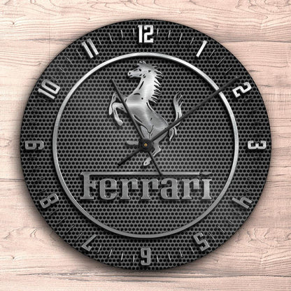 Ferrari Vægur Rundt-Clock-Ferrari-Garage Culture Shop- garage - man cave - merchandise