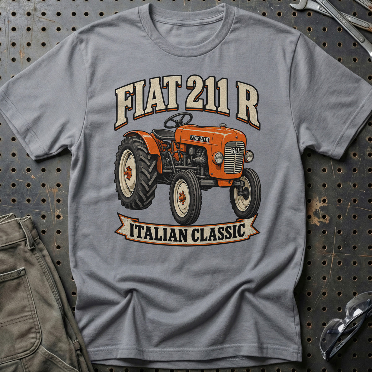 Fiat 211 R – Italian Classic T-Shirt-Beklædning-Fiat-Grå Sport-S-Garage Culture Shop- garage - man cave - merchandise