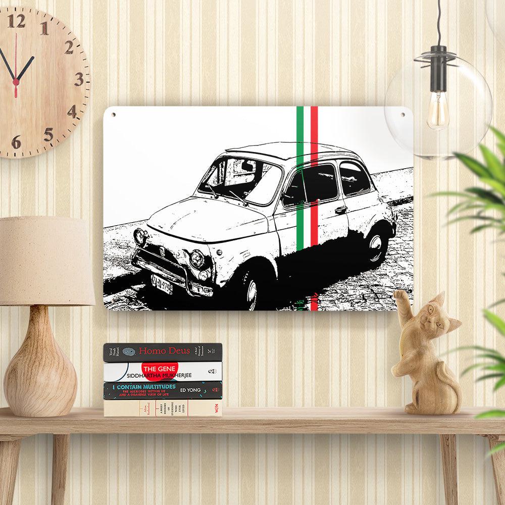 Fiat 500 Skilte, Musemåtte, Dørmåtte-Skilte-Fiat-Garage Culture Shop- garage - man cave - merchandise