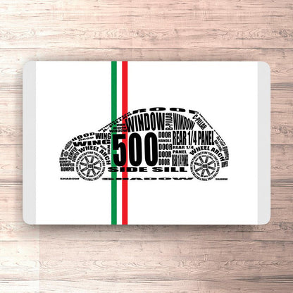 Fiat 500 Skilte, Musemåtte, Dørmåtte , Plakat-Skilte-Fiat-Garage Culture Shop- garage - man cave - merchandise