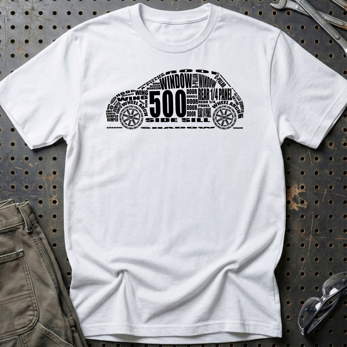 
Fiat 500 T-Shirt – Hvid