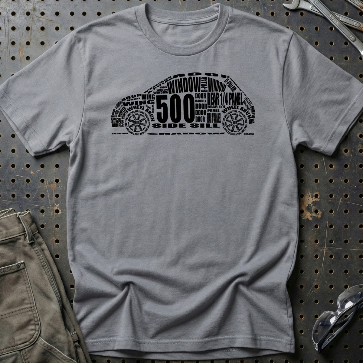 
Fiat 500 T-Shirt – Grå Sport