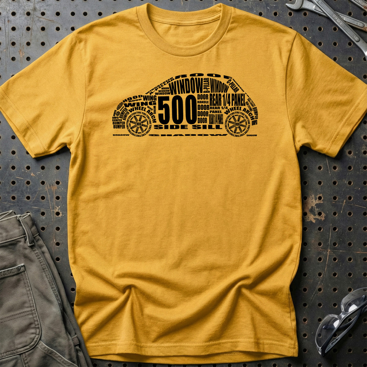 
Fiat 500 T-Shirt – Guld