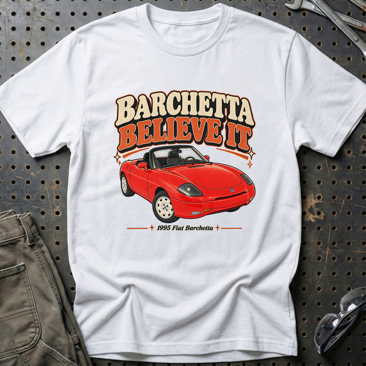 
Fiat Barchetta 1995 – Barchetta Believe It T-Shirt – Hvid