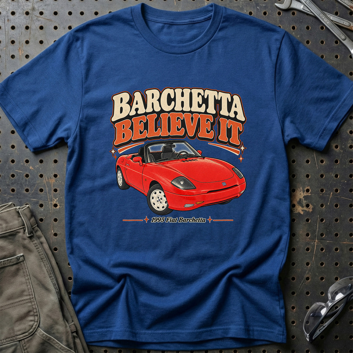 
Fiat Barchetta 1995 – Barchetta Believe It T-Shirt – Blå Royal