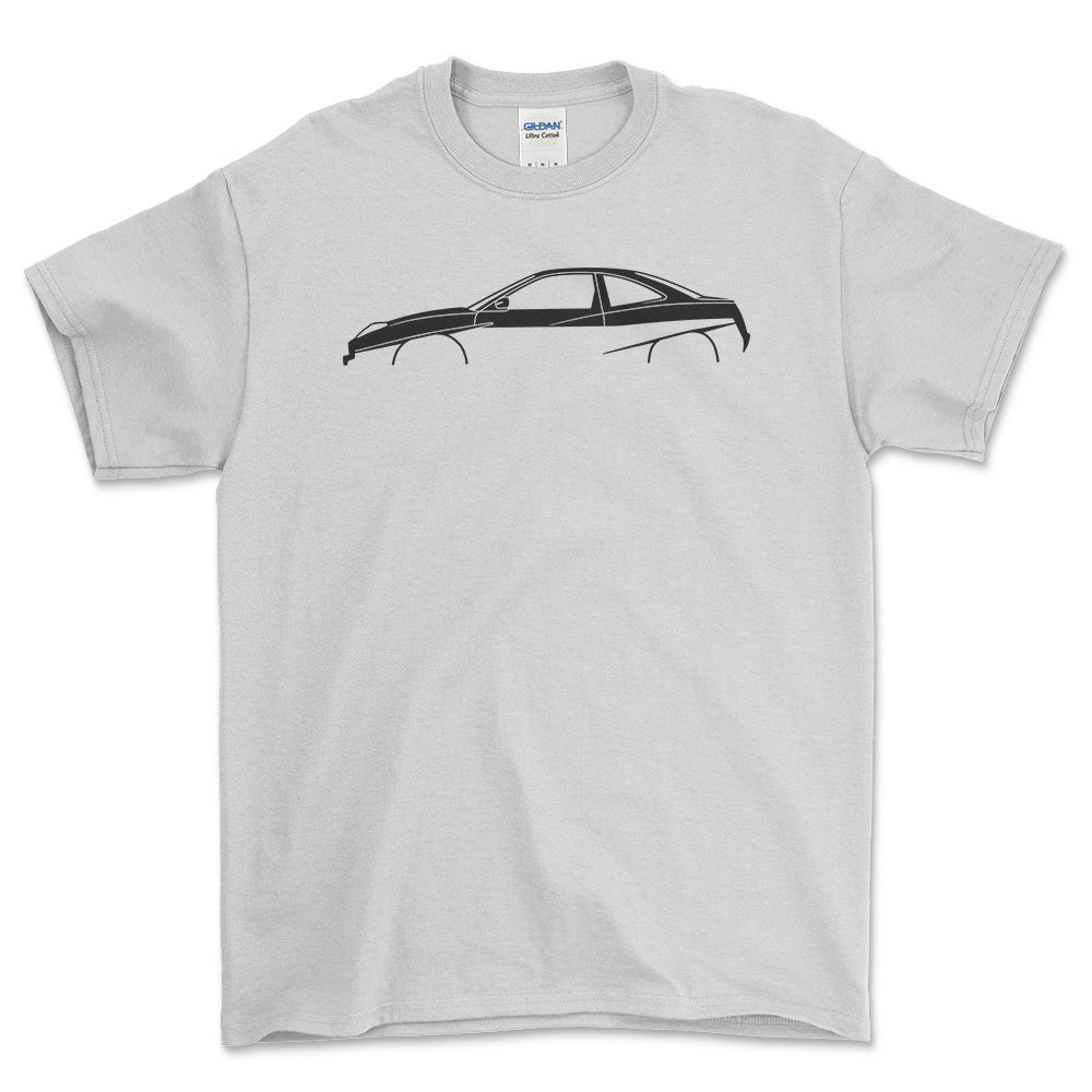 Fiat Coupe 1993-2000 Silhuet T-Shirt-Beklædning-Fiat-Hvid-S-Garage Culture Shop- garage - man cave - merchandise