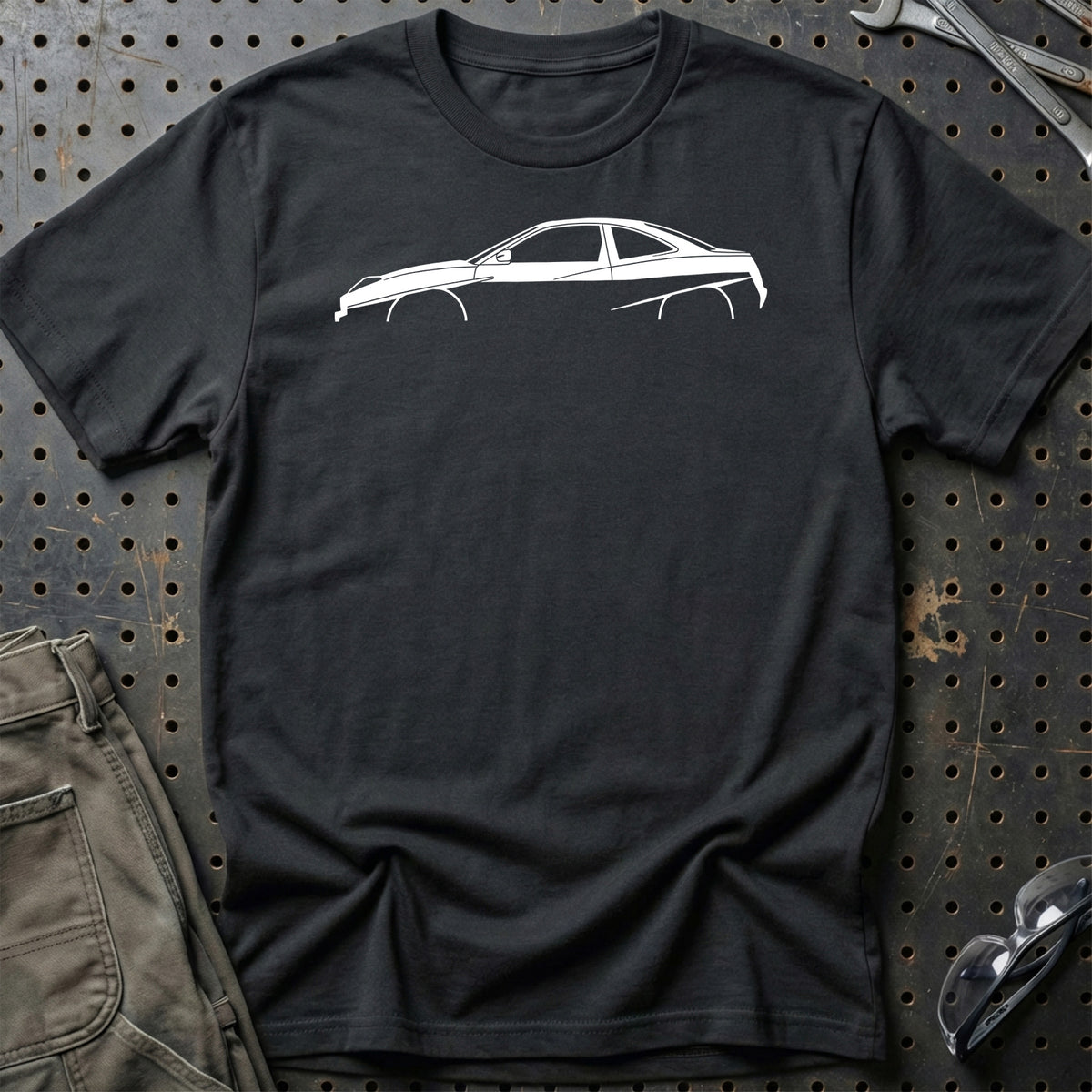 
Fiat Coupe 1993-2000 Silhuet T-Shirt – Sort