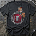 Fiat Pinup T-Shirt-Beklædning-Fiat-Sort-S-Garage Culture Shop- garage - man cave - merchandise