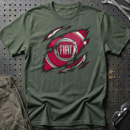 Fiat Ripped Unisex T-Shirt , Bomuld-Beklædning-Fiat-Grøn Militær-S-Garage Culture Shop- garage - man cave - merchandise