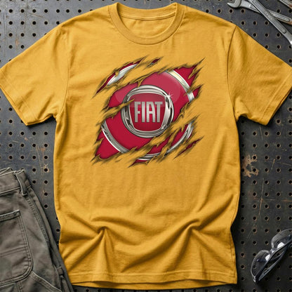 Fiat Ripped Unisex T-Shirt , Bomuld-Beklædning-Fiat-Guld-S-Garage Culture Shop- garage - man cave - merchandise