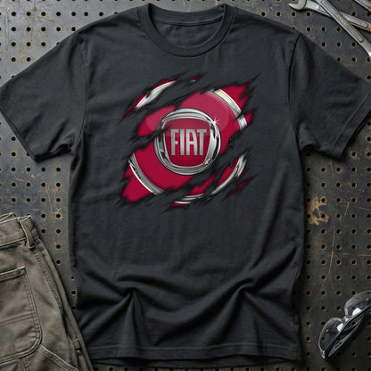 Fiat Ripped Unisex T-Shirt , Bomuld-Beklædning-Fiat-Sort-S-Garage Culture Shop- garage - man cave - merchandise
