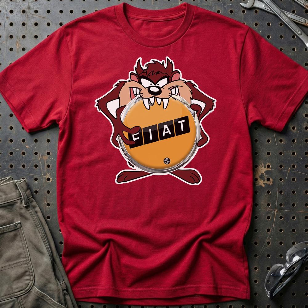 Fiat TAZ T-Shirt-Beklædning-Fiat-Rød-S-Garage Culture Shop- garage - man cave - merchandise