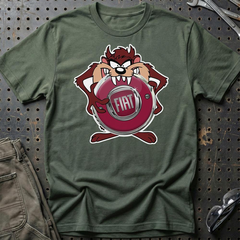 Fiat TAZ T-Shirt-Beklædning-Fiat-Grøn Militær-S-Garage Culture Shop- garage - man cave - merchandise