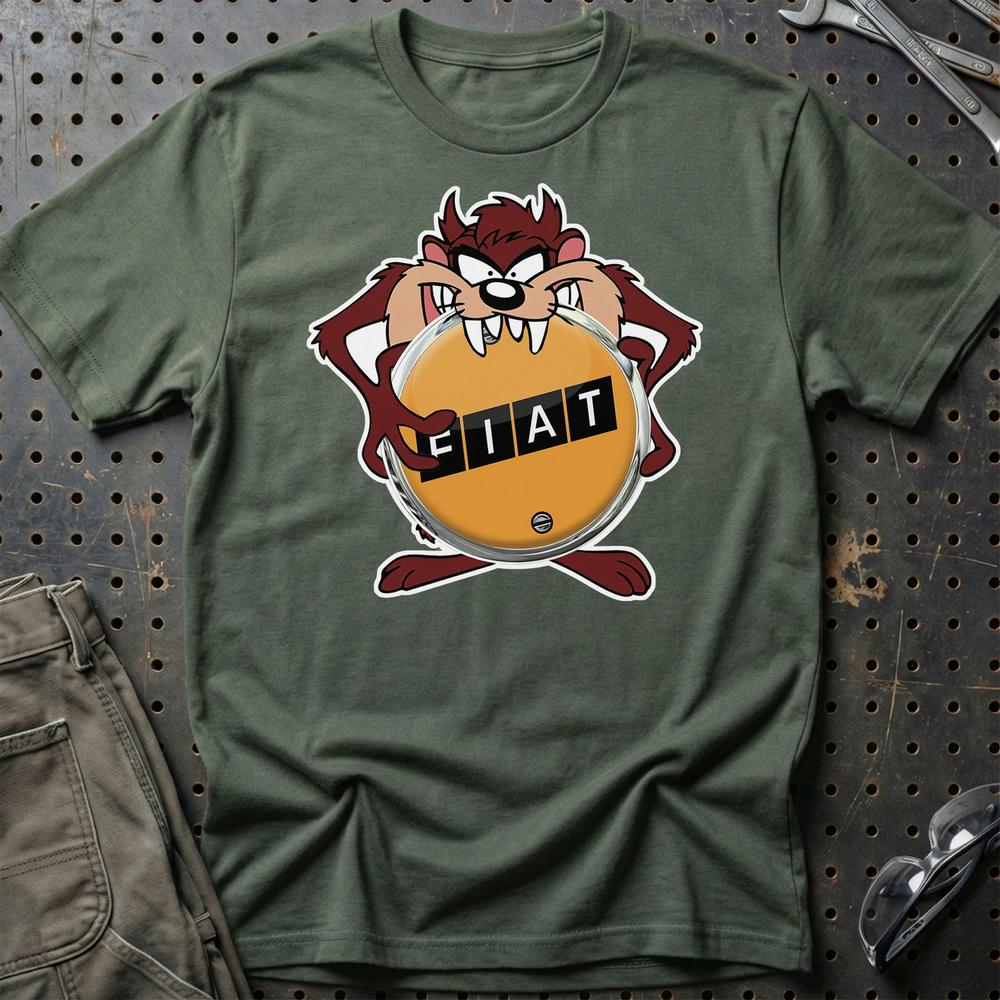 Fiat TAZ T-Shirt-Beklædning-Fiat-Grøn Militær-S-Garage Culture Shop- garage - man cave - merchandise