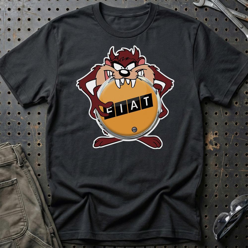 Fiat TAZ Unisex T-Shirt , Bomuld-Beklædning-Fiat-Sort-S-Garage Culture Shop- garage - man cave - merchandise