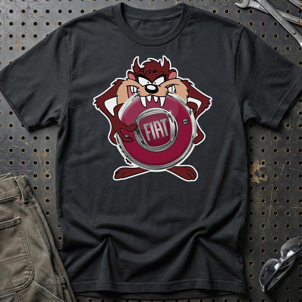 Fiat TAZ Unisex T-Shirt , Bomuld-Beklædning-Fiat-Sort-S-Garage Culture Shop- garage - man cave - merchandise