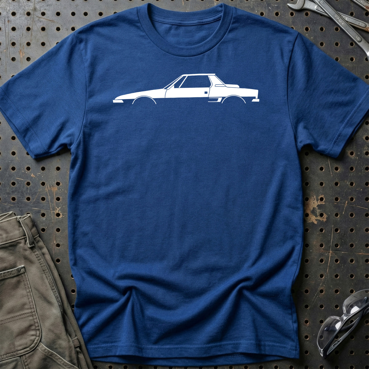 
Fiat X1/9 Silhuet T-Shirt – Blå Royal