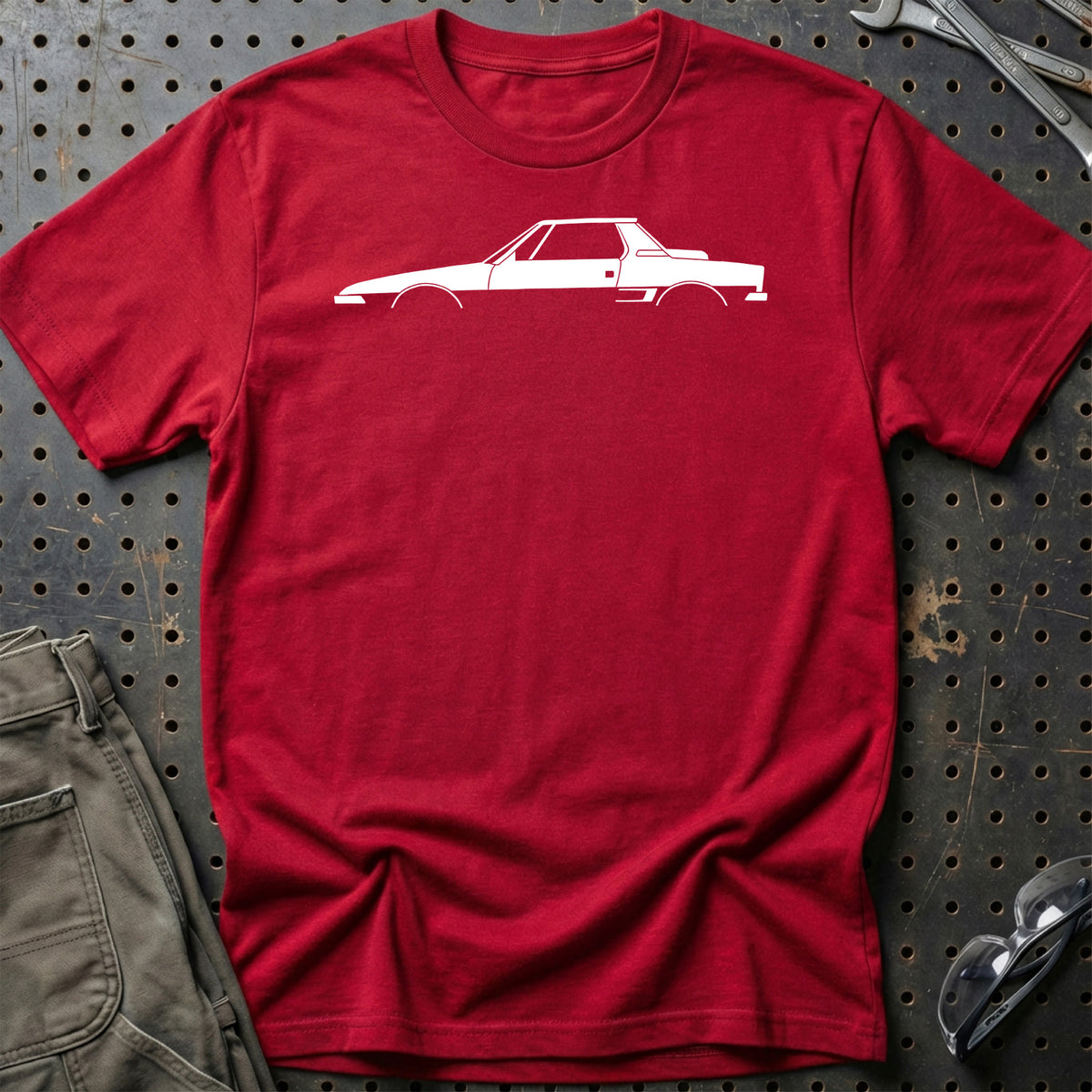 
Fiat X1/9 Silhuet T-Shirt – Rød