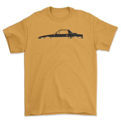 Fiat X1/9 Silhuet - Unisex T-Shirt , Bomuld-Beklædning-Fiat-Garage Culture Shop- garage - man cave - merchandise