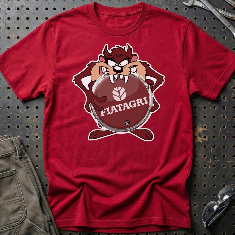 Fiatagri TAZ Unisex T-Shirt , Bomuld-Beklædning-Fiatagri-Rød-S-Garage Culture Shop- garage - man cave - merchandise