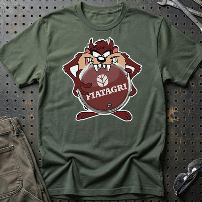Fiatagri TAZ Unisex T-Shirt , Bomuld-Beklædning-Fiatagri-Grøn Militær-S-Garage Culture Shop- garage - man cave - merchandise