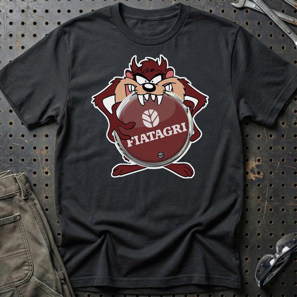 Fiatagri TAZ Unisex T-Shirt , Bomuld-Beklædning-Fiatagri-Sort-S-Garage Culture Shop- garage - man cave - merchandise