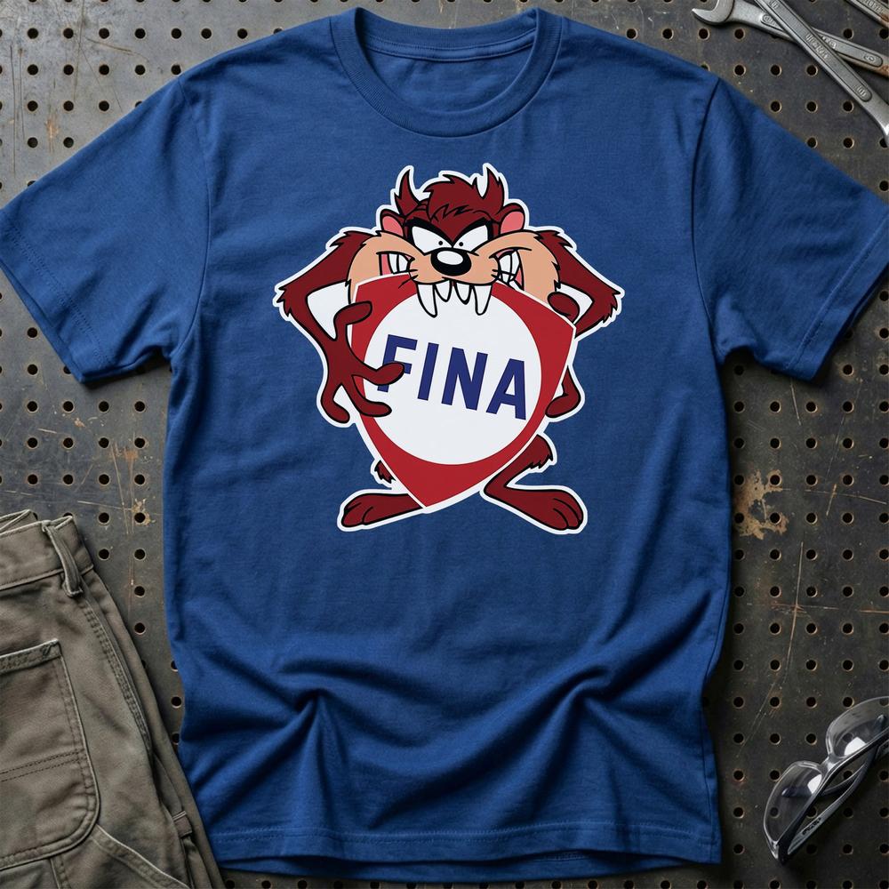 Fina TAZ T-Shirt-Beklædning-Motoroil-Blå Royal-S-Garage Culture Shop- garage - man cave - merchandise