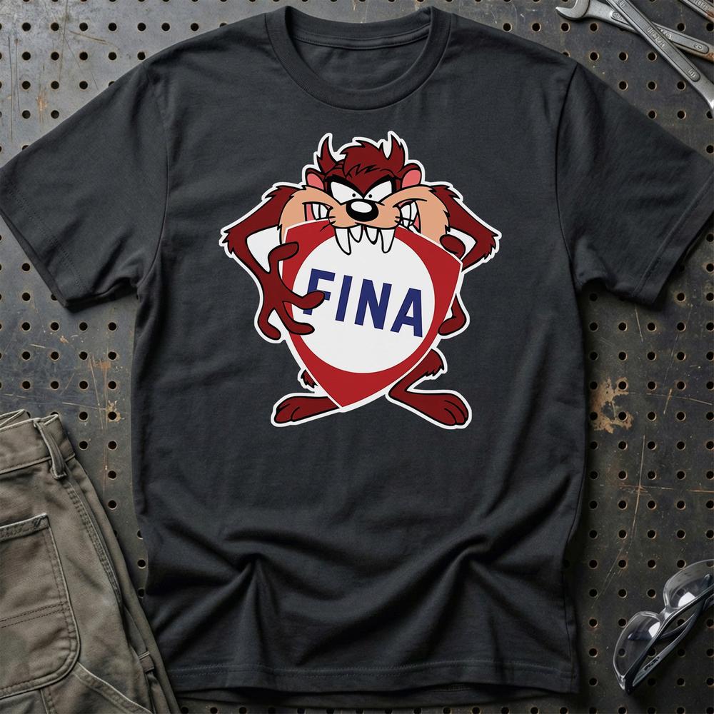 Fina TAZ T-Shirt-Beklædning-Motoroil-Sort-S-Garage Culture Shop- garage - man cave - merchandise