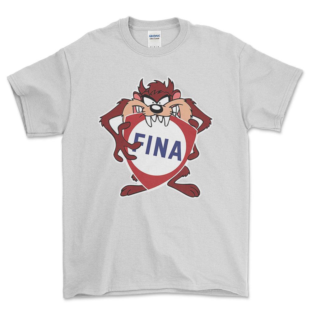 Fina TAZ Unisex T-Shirt , Bomuld-Beklædning-Motoroil-Hvid-S-Forside-Garage Culture Shop- garage - man cave - merchandise