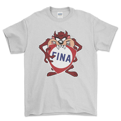 Fina TAZ Unisex T-Shirt , Bomuld-Beklædning-Motoroil-Hvid-S-Forside-Garage Culture Shop- garage - man cave - merchandise