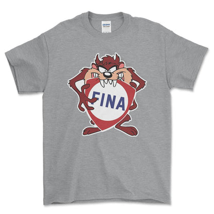 Fina TAZ Unisex T-Shirt , Bomuld-Beklædning-Motoroil-Grå Sport-S-Forside-Garage Culture Shop- garage - man cave - merchandise