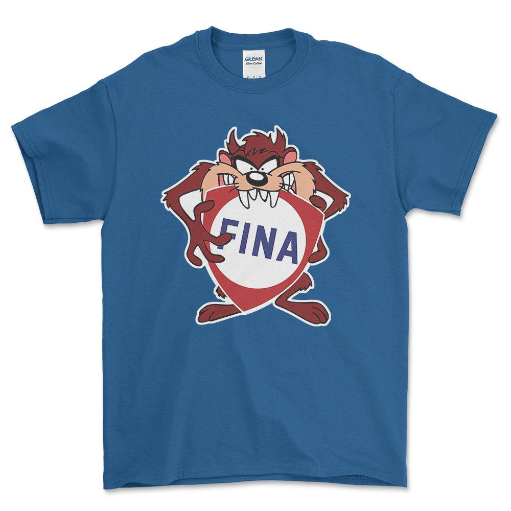 Fina TAZ Unisex T-Shirt , Bomuld-Beklædning-Motoroil-Blå Royal-S-Forside-Garage Culture Shop- garage - man cave - merchandise