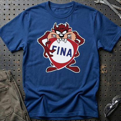 Fina TAZ Unisex T-Shirt , Bomuld-Beklædning-Motoroil-Blå Royal-S-Garage Culture Shop- garage - man cave - merchandise