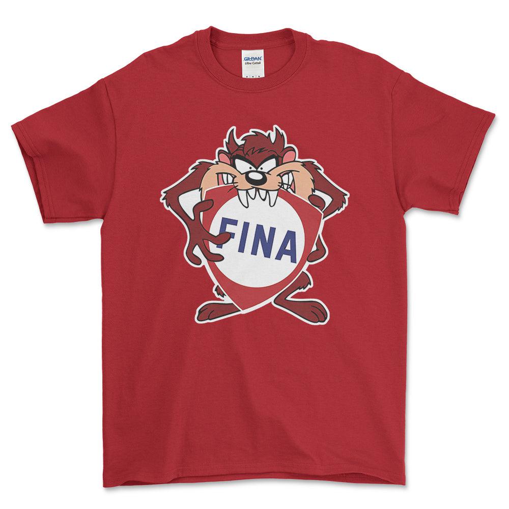 Fina TAZ Unisex T-Shirt , Bomuld-Beklædning-Motoroil-Rød-S-Forside-Garage Culture Shop- garage - man cave - merchandise