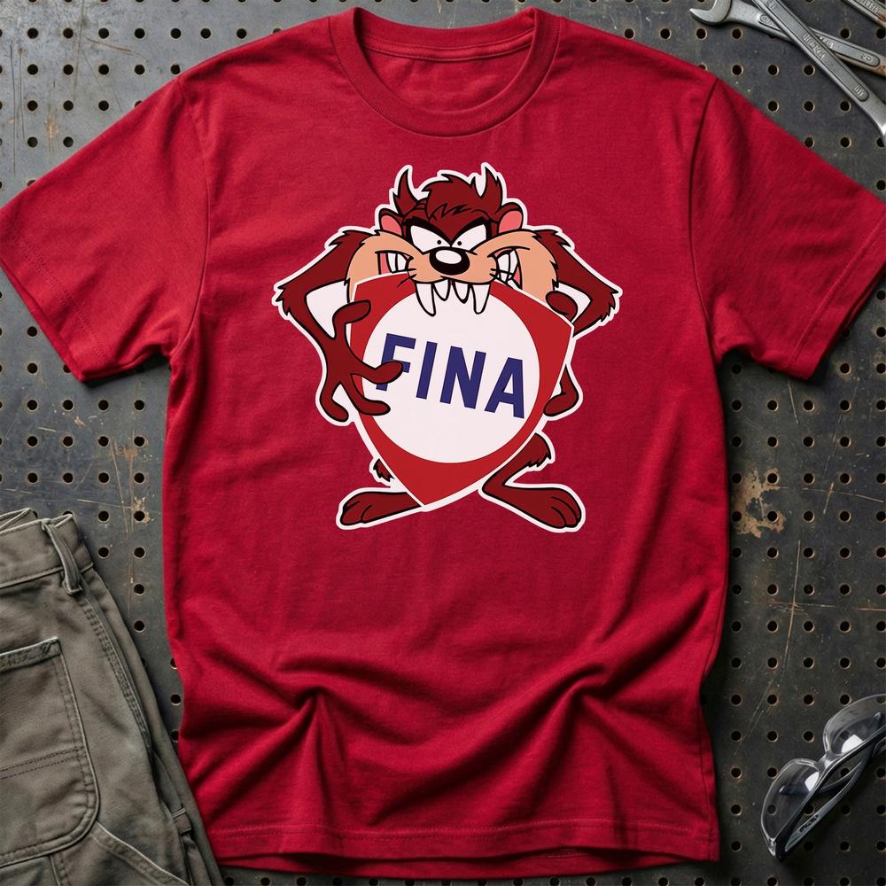 Fina TAZ Unisex T-Shirt , Bomuld-Beklædning-Motoroil-Rød-S-Garage Culture Shop- garage - man cave - merchandise