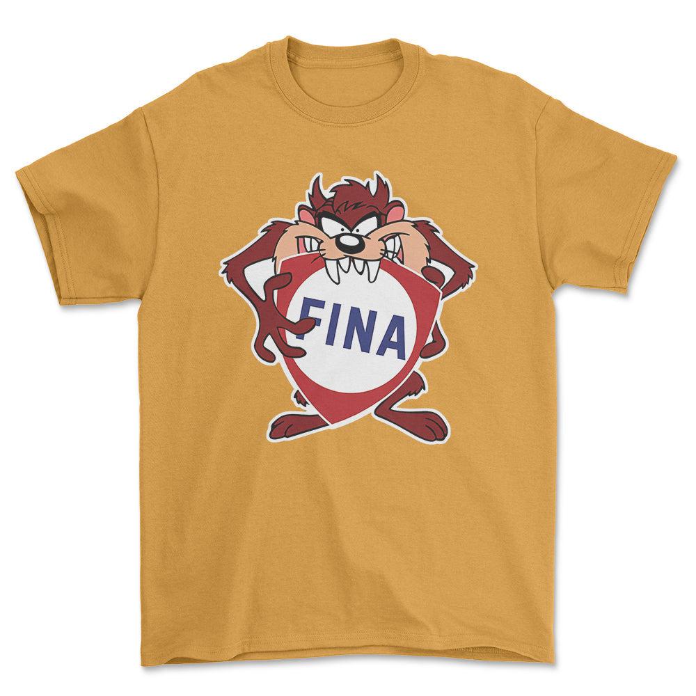 Fina TAZ Unisex T-Shirt , Bomuld-Beklædning-Motoroil-Guld-S-Forside-Garage Culture Shop- garage - man cave - merchandise
