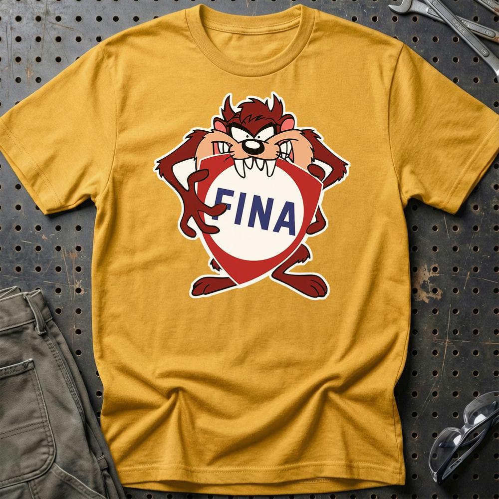 Fina TAZ Unisex T-Shirt , Bomuld-Beklædning-Motoroil-Guld-S-Garage Culture Shop- garage - man cave - merchandise