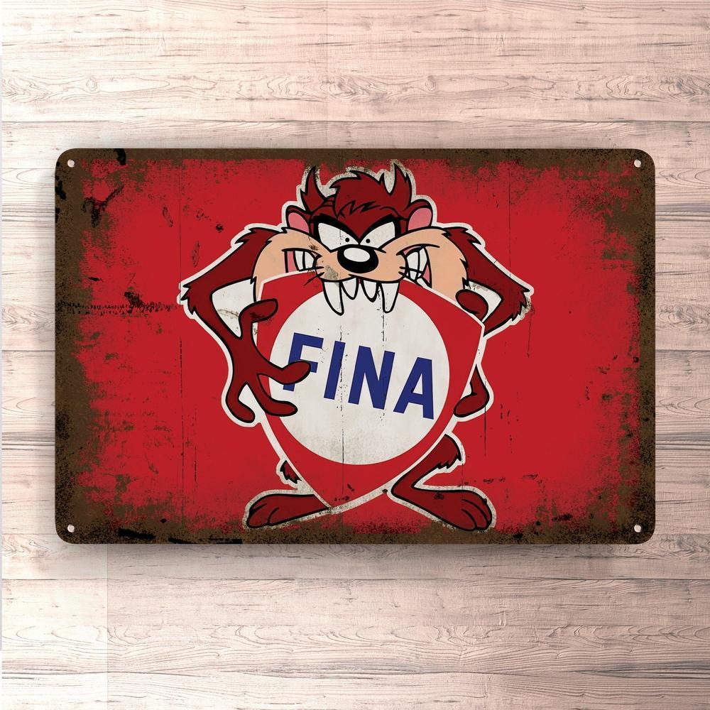 Fina Taz Vintage Skilte, Musemåtte, Dørmåtte-Skilte-Motorolie-Garage Culture Shop- garage - man cave - merchandise
