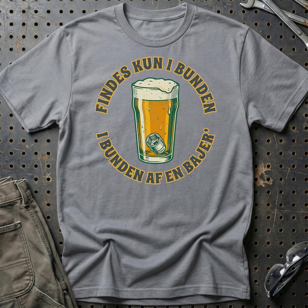 Findes Kun I Bunden - Dansk Garage - Oldschool Classic Car T-Shirt-Beklædning-Garage Culture-Grå Sport-S-Garage Culture Shop- garage - man cave - merchandise