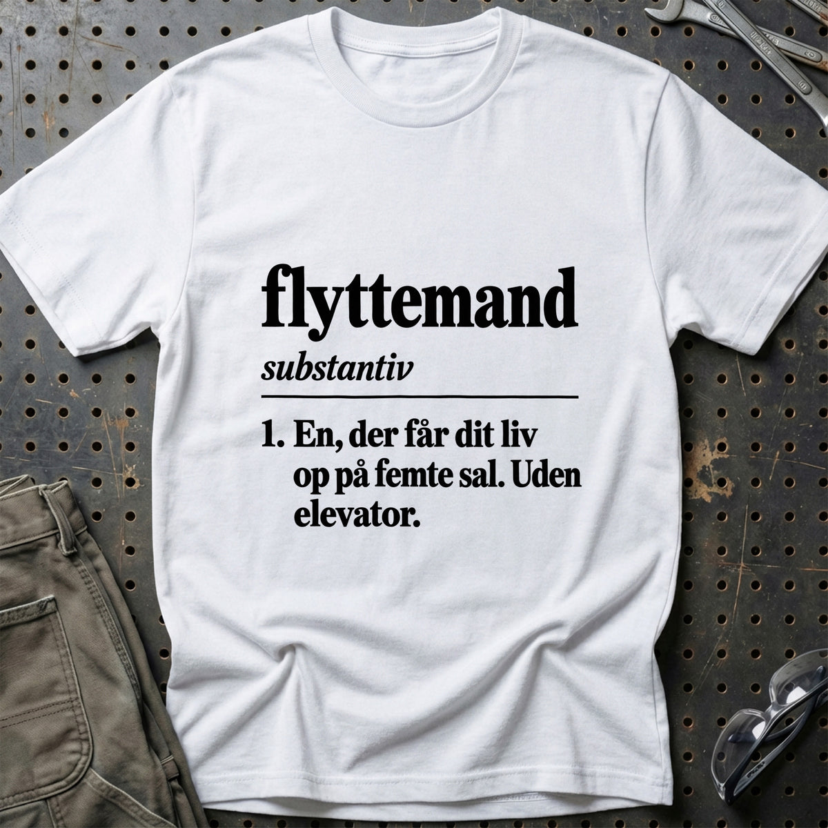
Flyttemand – Definition T-Shirt – Hvid