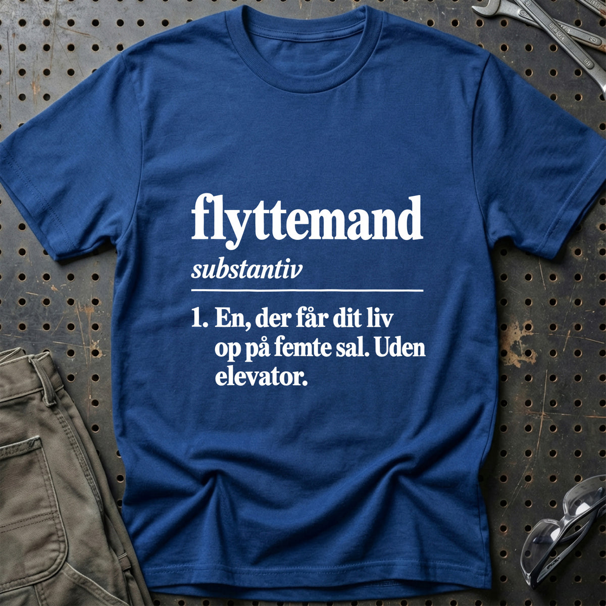 
Flyttemand – Definition T-Shirt – Blå Royal