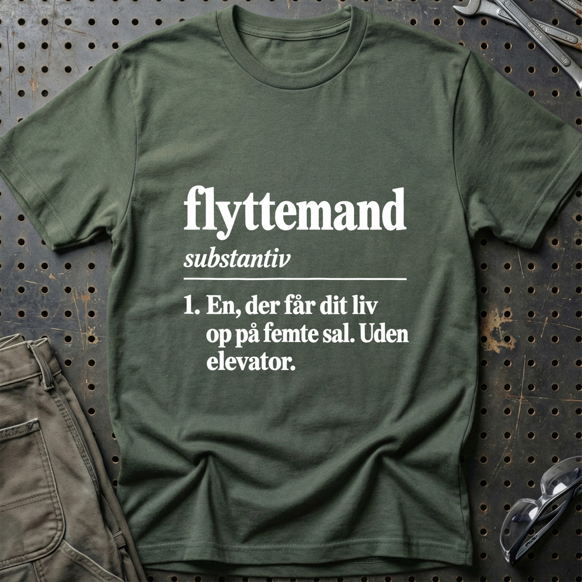 
Flyttemand – Definition T-Shirt – Grøn Militær