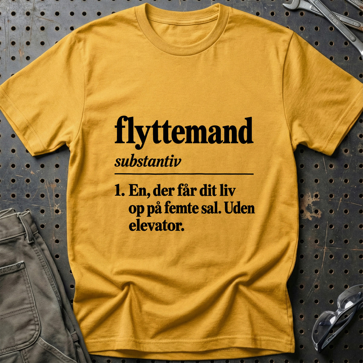 
Flyttemand – Definition T-Shirt – Guld