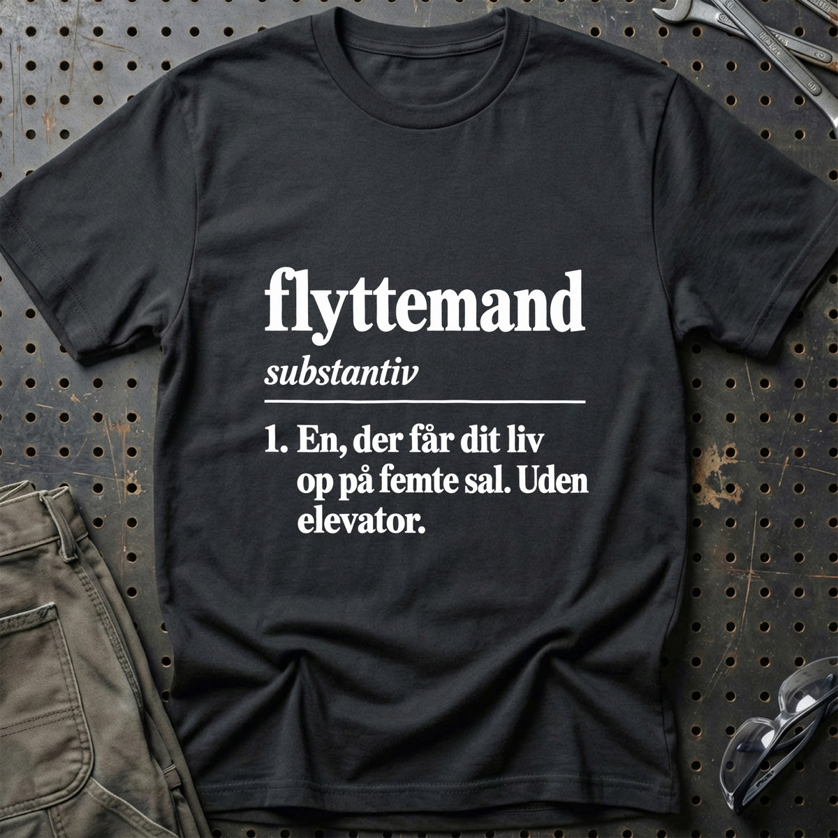 
Flyttemand – Definition T-Shirt – Sort