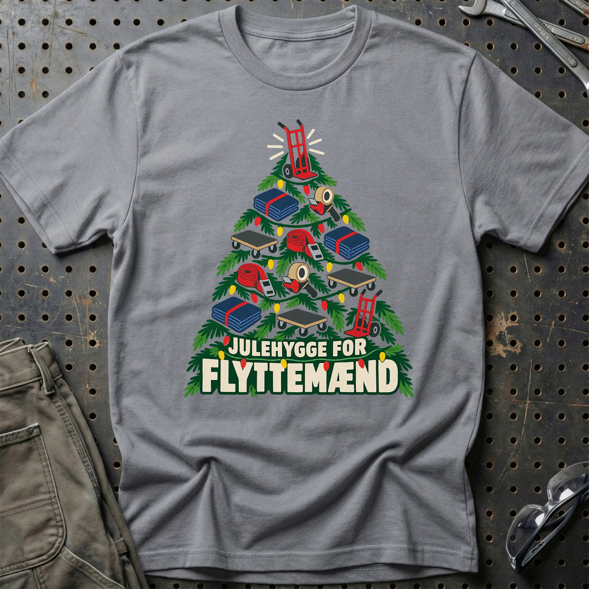
Flyttemand – Julehygge – Unisex T-Shirt – Grå Sport