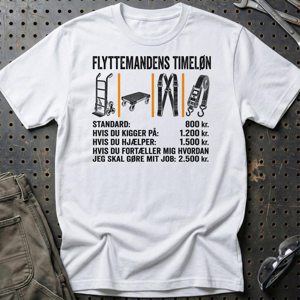 
Produktbillede af Flyttemandens Timeløn T-Shirt
