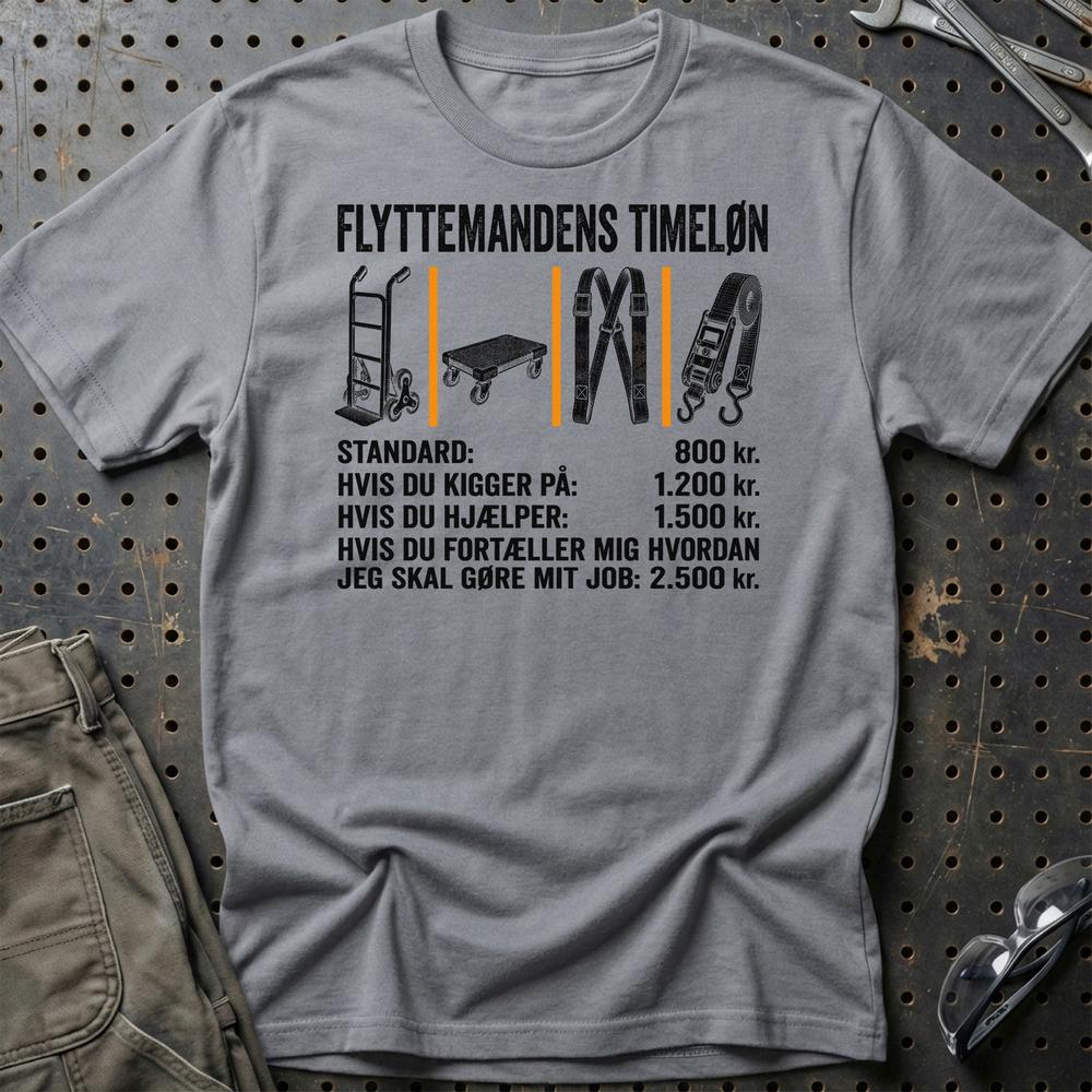 
Produktbillede af Flyttemandens Timeløn T-Shirt